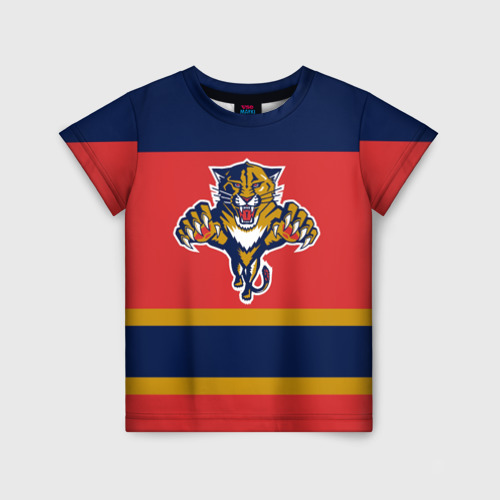 Детская футболка 3D с принтом Florida Panthers, вид спереди #2