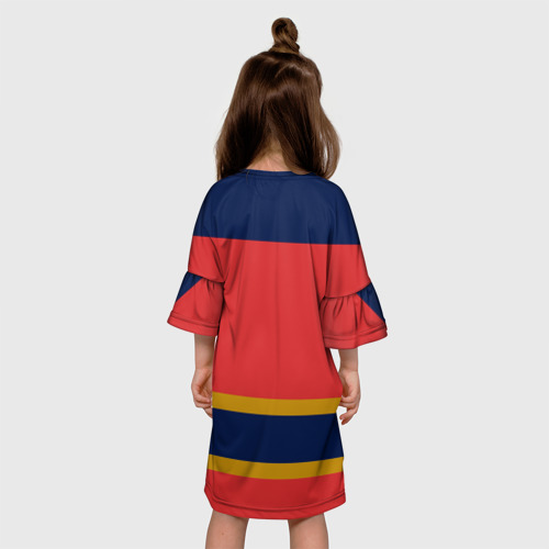 Детское платье 3D с принтом Florida Panthers, вид сзади #2