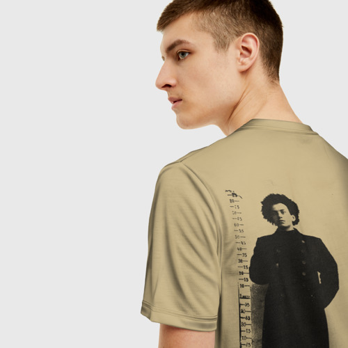 Мужская 3D футболка с принтом Маяковский #1, вид сзади #2