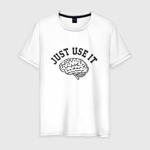 Мужская футболка с принтом Мозг, вид спереди #2