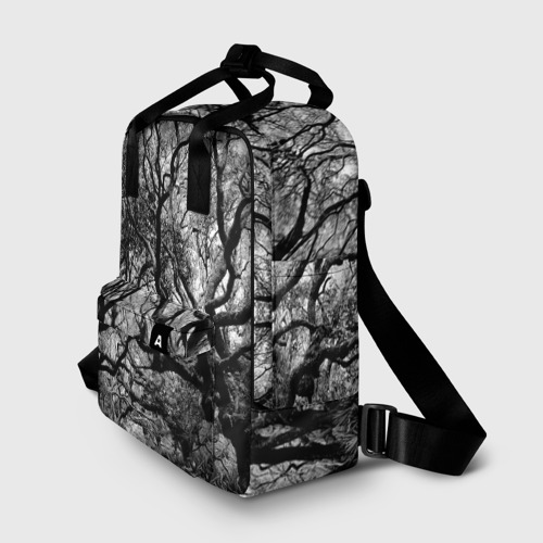Женский рюкзак 3D с принтом Деревья, фото на моделе #1