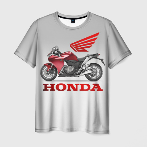 Мужская футболка 3D с принтом Honda 2, вид спереди #2