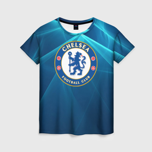 Женская футболка 3D с принтом Chelsea, вид спереди #2