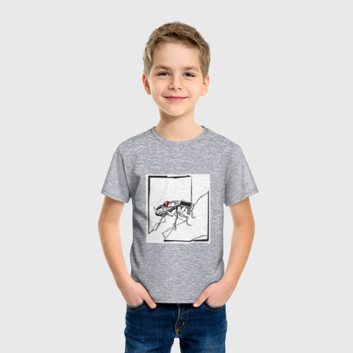 Детская футболка хлопок с принтом Превращение Замзы, фото на моделе #1