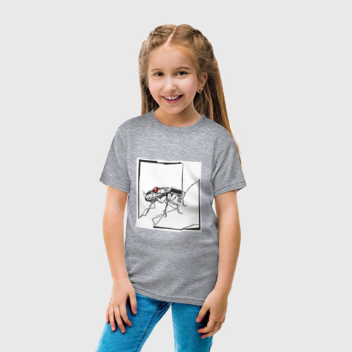 Детская футболка хлопок с принтом Превращение Замзы, вид сбоку #3