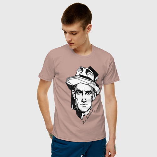 Мужская футболка с принтом Маяковский, фото на моделе #1