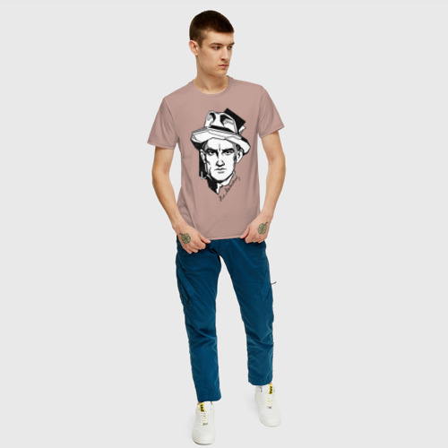 Мужская футболка с принтом Маяковский, вид сбоку #3