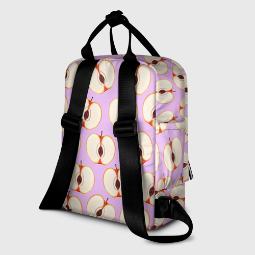 Женский рюкзак 3D с принтом Молодильные яблочки, вид сзади #1