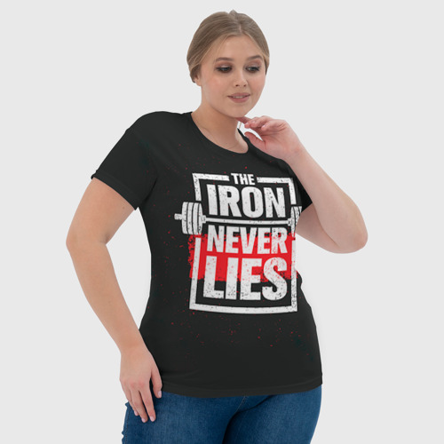Женская футболка 3D с принтом Bodybuilding: Железо не лжёт, фото #4