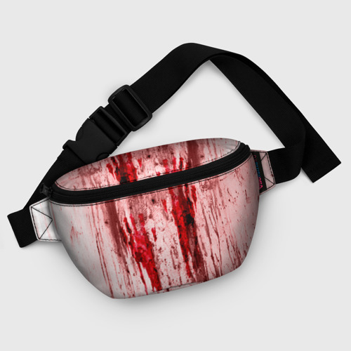 Поясная сумка 3D с принтом Кроварые потёки, фото #5