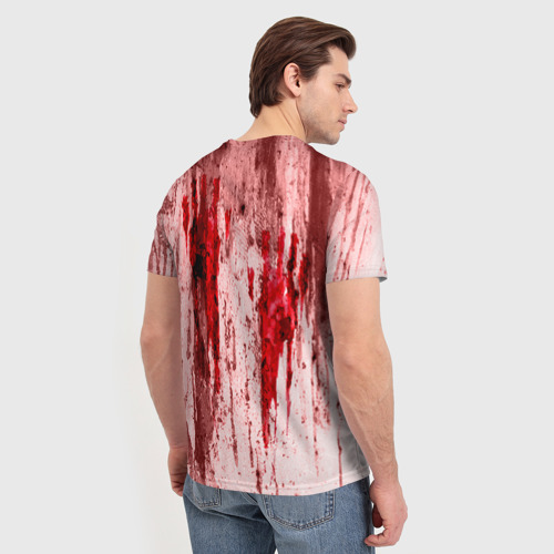 Мужская 3D футболка с принтом Отпечаток, вид сзади #2