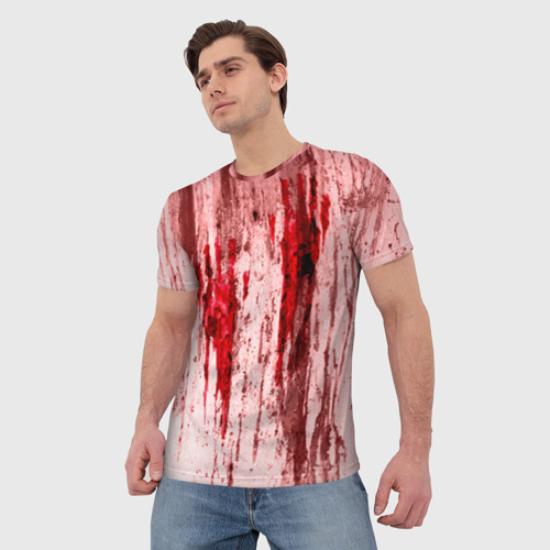 Мужская 3D футболка с принтом Отпечаток, фото на моделе #1