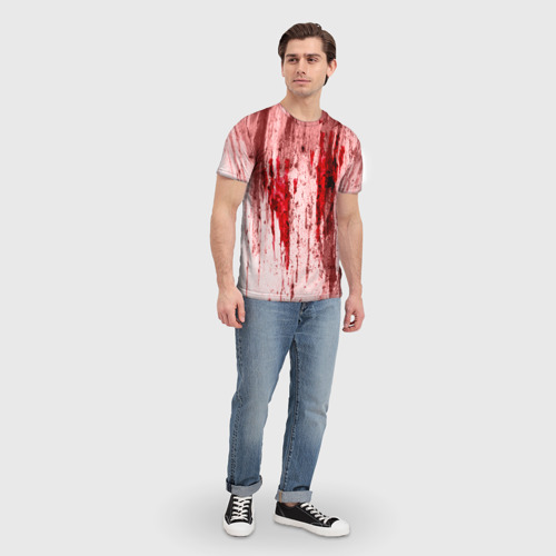 Мужская 3D футболка с принтом Отпечаток, вид сбоку #3