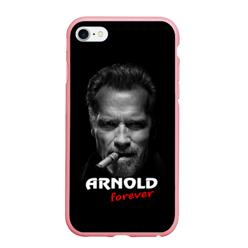 Чехол для iPhone 6/6S матовый с принтом Arnold forever, вид спереди #2