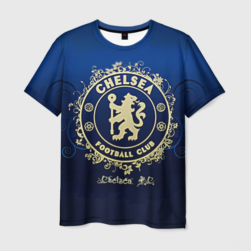 Мужская 3D футболка с принтом Chelsea, вид спереди #2
