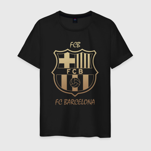 Мужская футболка хлопок с принтом Barcelona1, вид спереди #2