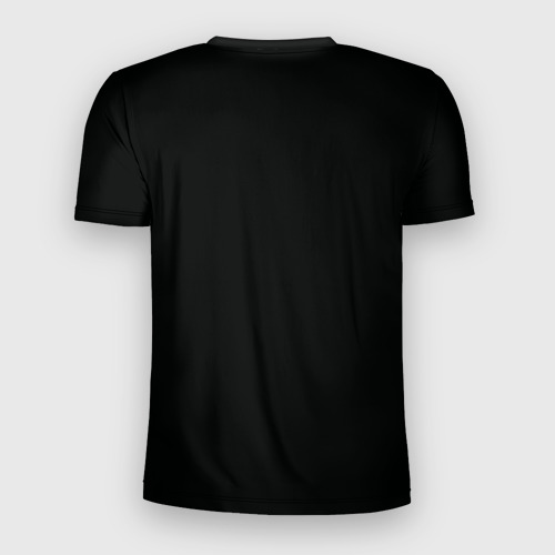 Мужская футболка 3D Slim с принтом Череп, вид сзади #1