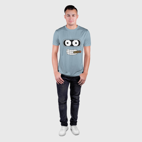 Мужская футболка 3D Slim с принтом Bender, вид сбоку #3