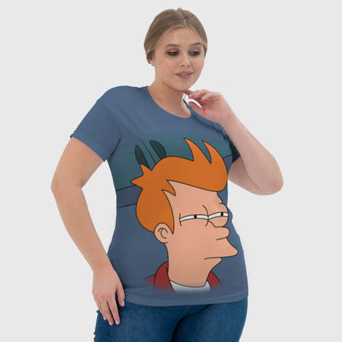 Женская футболка 3D с принтом Фрай, фото #4