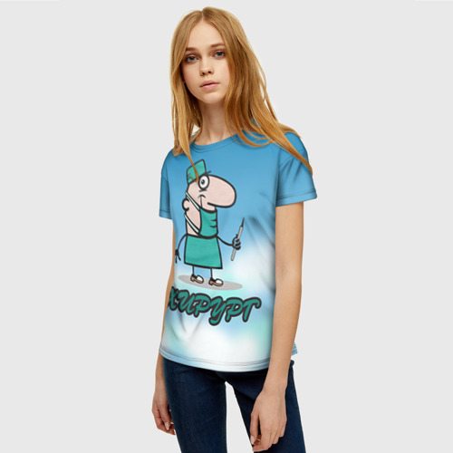 Женская футболка 3D с принтом Хирург, фото на моделе #1