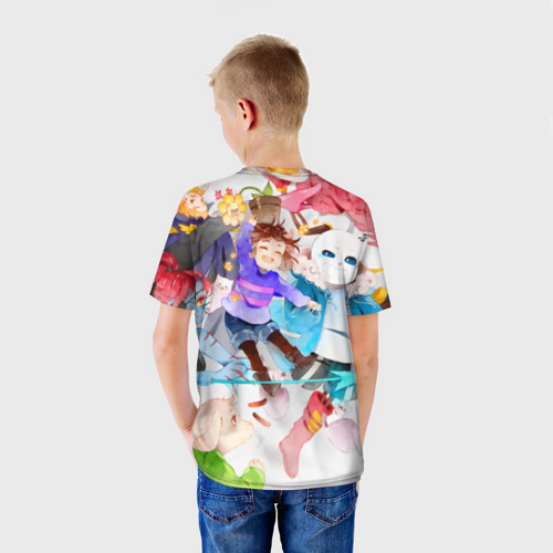 Детская футболка 3D с принтом Герои подземелья, вид сзади #2
