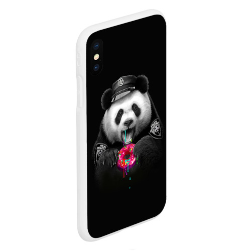 Чехол для iPhone XS Max матовый с принтом Donut Panda, вид сбоку #3