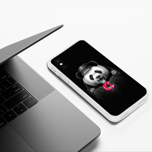 Чехол для iPhone XS Max матовый с принтом Donut Panda, фото #5