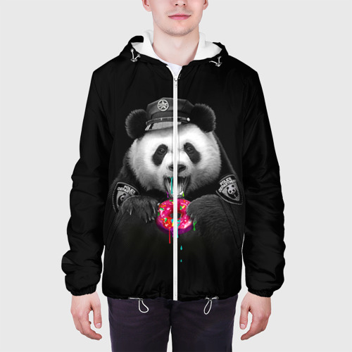 Мужская куртка 3D с принтом Donut Panda, вид сбоку #3