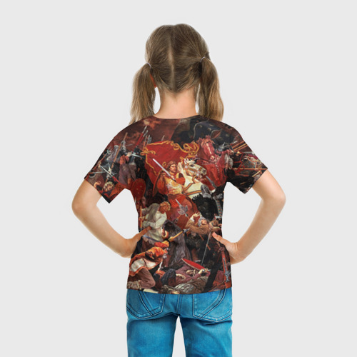 Детская футболка 3D с принтом Александр Невский, вид сзади #2