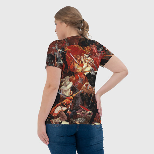 Женская футболка 3D с принтом Александр Невский, вид сзади #2