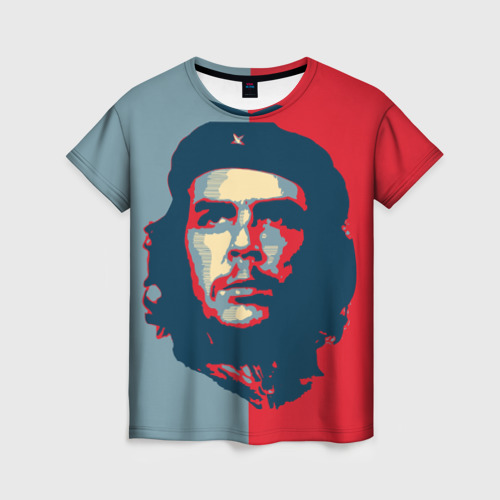 Женская футболка 3D с принтом Che Guevara, вид спереди #2