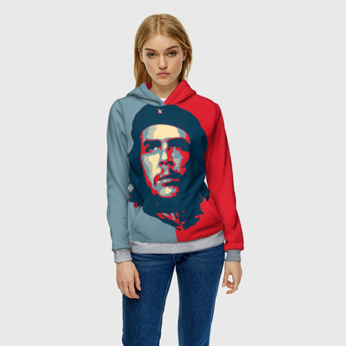 Женская толстовка 3D с принтом Che Guevara, фото на моделе #1