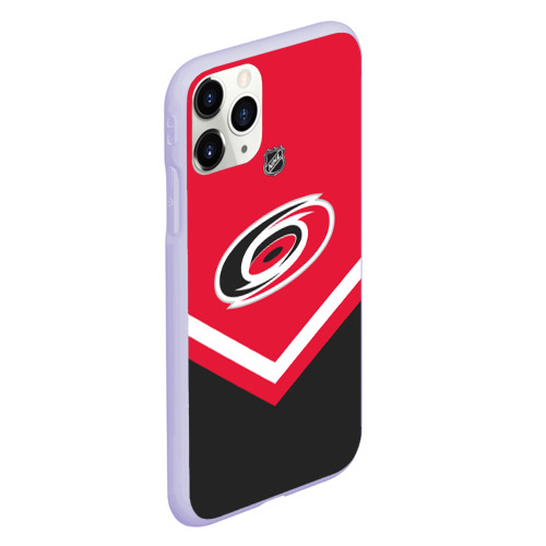 Чехол для iPhone 11 Pro матовый с принтом Carolina Hurricanes, вид сбоку #3