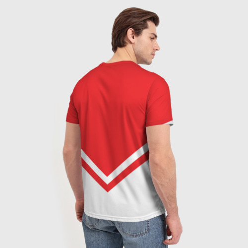 Мужская футболка 3D с принтом Detroit Red Wings, вид сзади #2