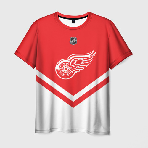 Мужская футболка 3D с принтом Detroit Red Wings, вид спереди #2