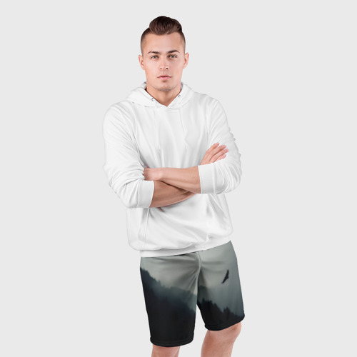 Мужские шорты спортивные с принтом Орёл, фото #4