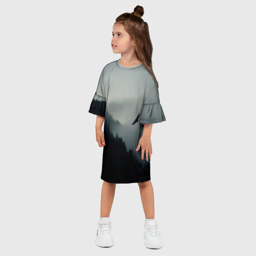 Детское платье 3D с принтом Орёл, фото на моделе #1