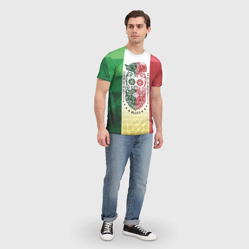 Мужская футболка 3D с принтом Мексика, вид сбоку #3