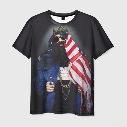 Мужская футболка 3D с принтом Большой Русский Босс, вид спереди #2