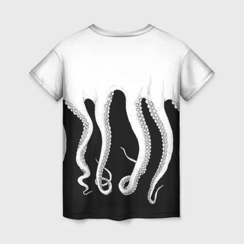 Женская 3D футболка с принтом Octopus, вид сзади #1