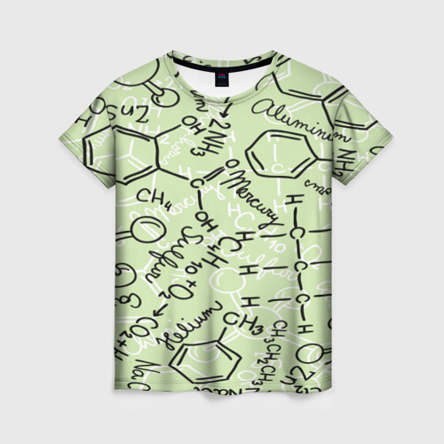 Женская футболка 3D с принтом Формула, вид спереди #2