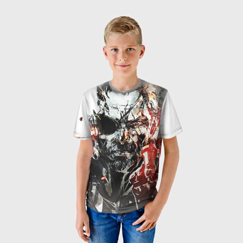 Детская футболка 3D с принтом Metal gear solid 5, фото на моделе #1