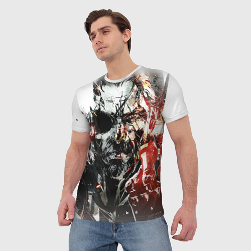 Мужская 3D футболка с принтом Metal gear solid 5, фото на моделе #1