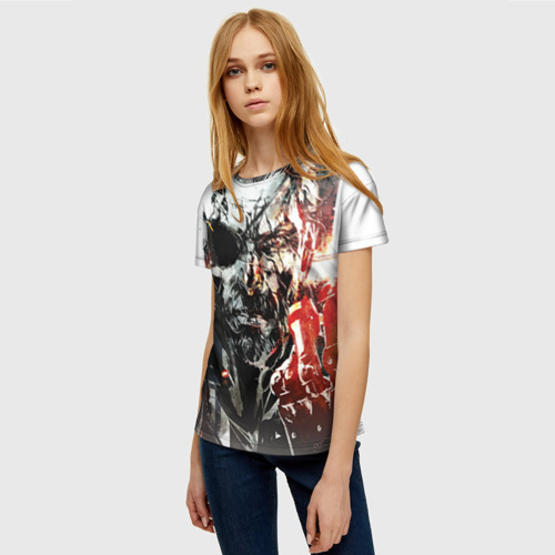 Женская футболка 3D с принтом Metal gear solid 5, фото на моделе #1