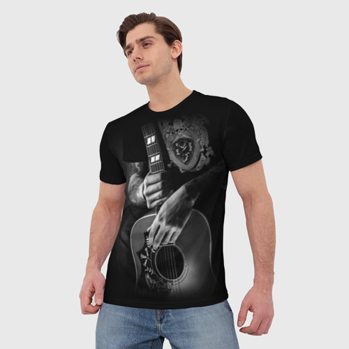 Мужская 3D футболка с принтом Гитарист, фото на моделе #1