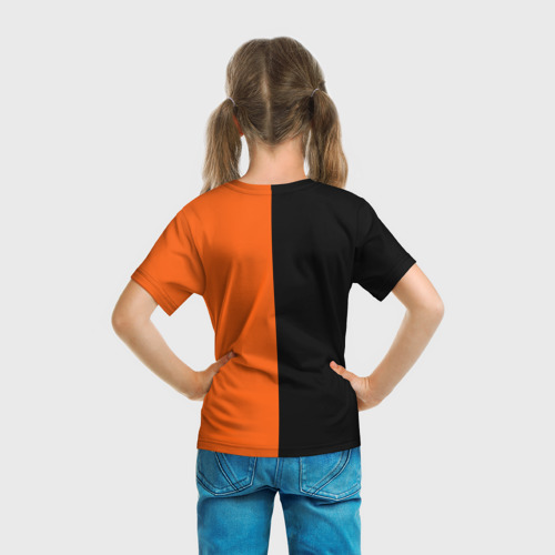 Детская футболка 3D с принтом ФК Шахтер Донецк, вид сзади #2
