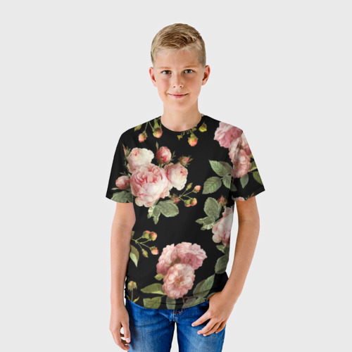 Детская футболка 3D с принтом Twenty One Pilots, розы как у Тайлера, фото на моделе #1