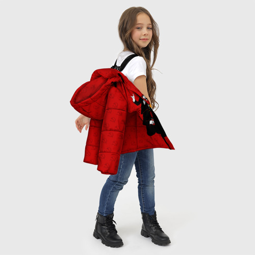 Зимняя куртка для девочек 3D с принтом Communist Party, фото #4
