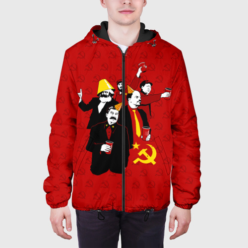 Мужская куртка 3D с принтом Communist Party, вид сбоку #3