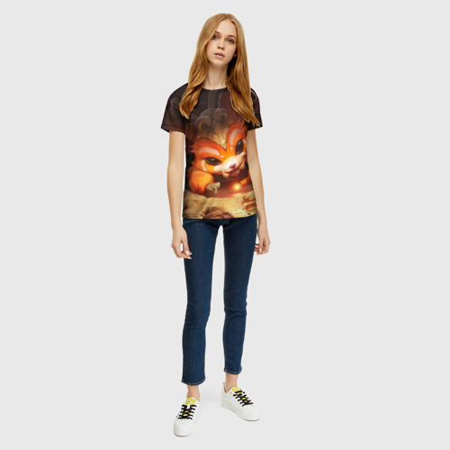 Женская футболка 3D с принтом Gnar, вид сбоку #3